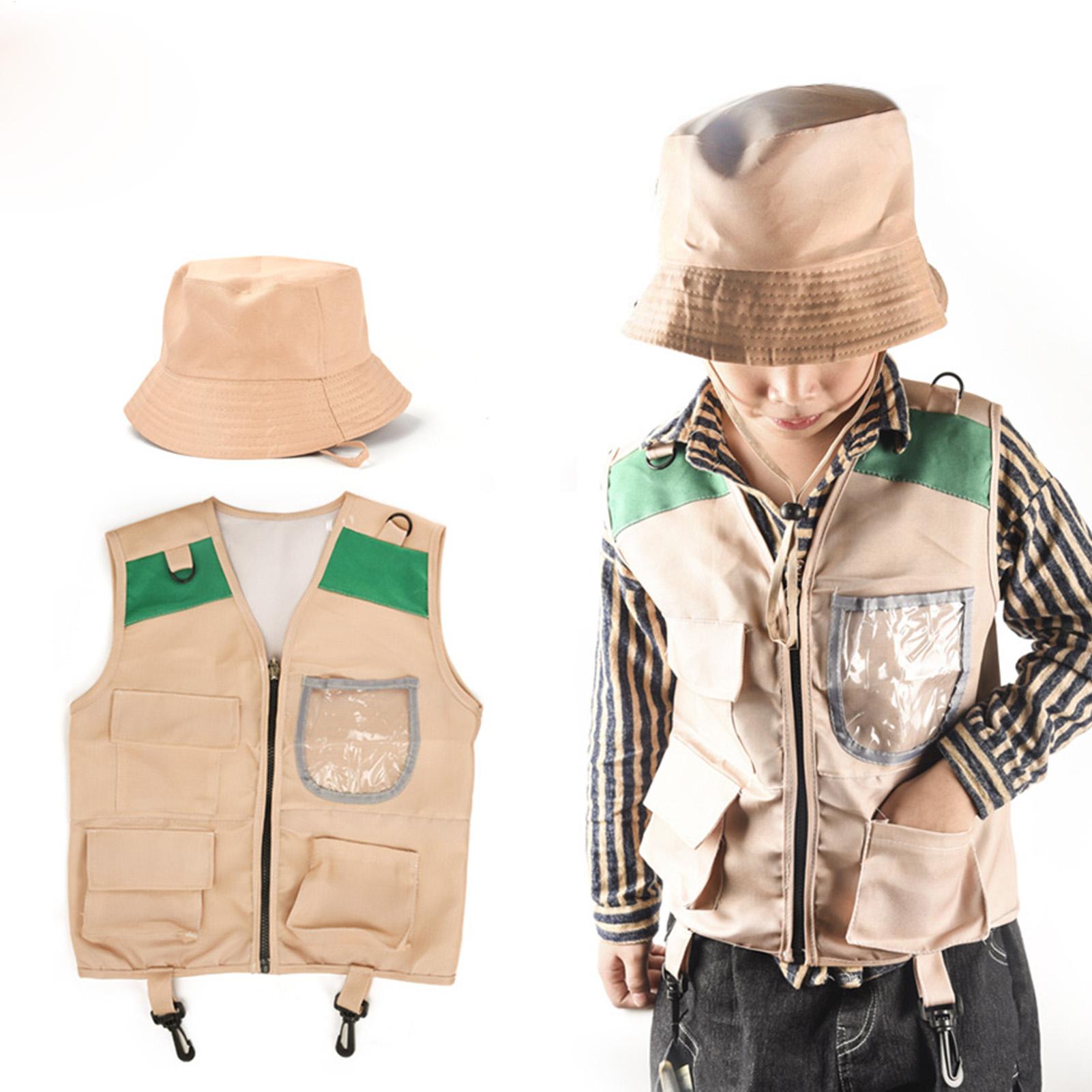 Outdoor Adventure Kit For Kids - Ensemble chapeau et gilet d'explorateur pour