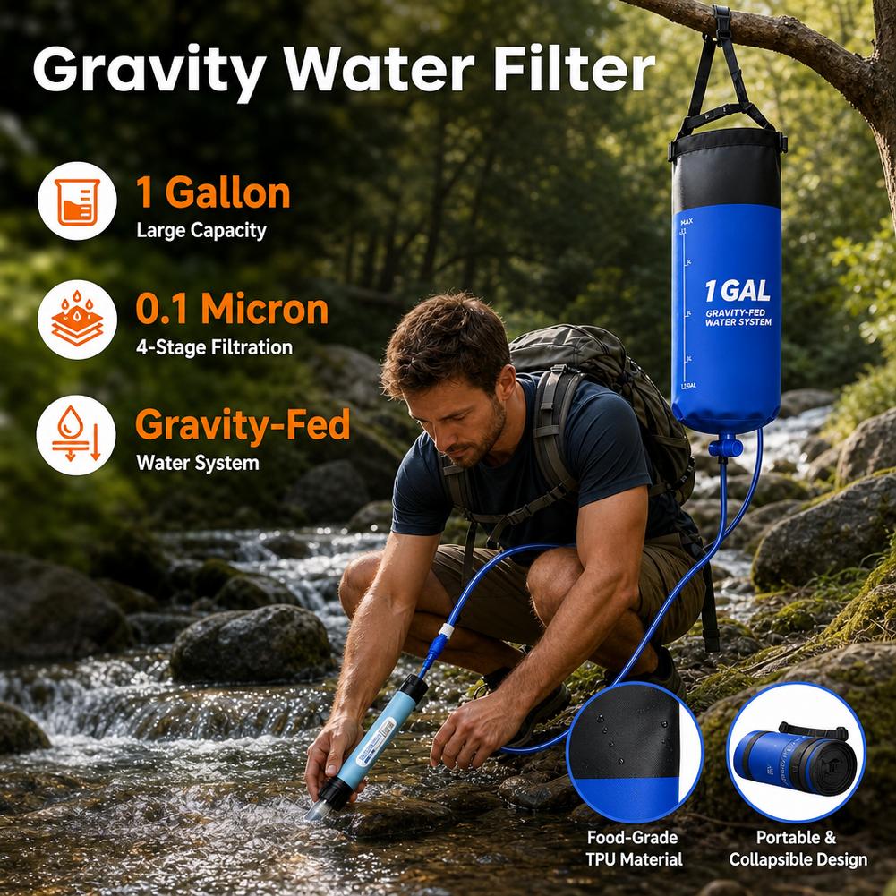 Kit de paille avec sac filtran - Outdoor Adventure Backpack avis et prix